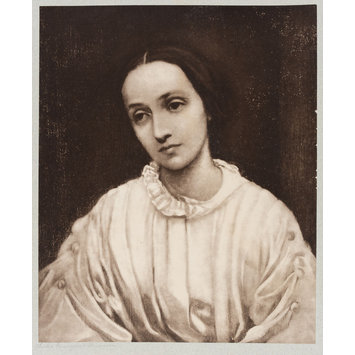 photograph - Julia Margaret Cameron portrait painted by G. F. Watts photograph - Julia Margaret Cameron portrait painted by G. F. Watts