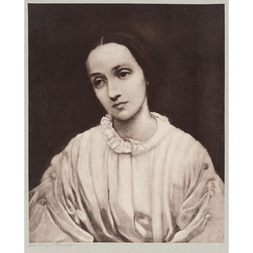 photograph - Julia Margaret Cameron portrait painted by G. F. Watts photograph - Julia Margaret Cameron portrait painted by G. F. Watts