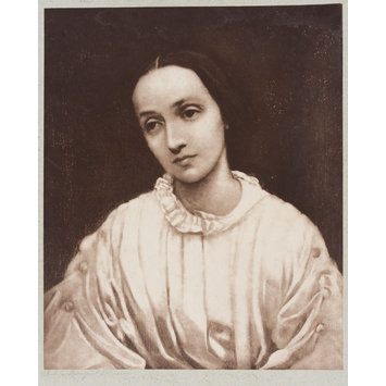 photograph - Julia Margaret Cameron portrait painted by G. F. Watts photograph - Julia Margaret Cameron portrait painted by G. F. Watts