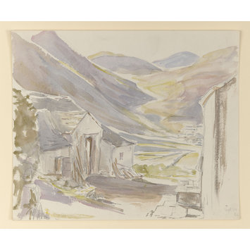 drawing - The Newlands Horseshoe of mountains seen from the Newlands valley drawing - The Newlands Horseshoe of mountains seen from the Newlands valley