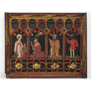The Adoration Of The Magi Lower Part Of A Rood Screen Panel